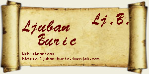 Ljuban Burić vizit kartica